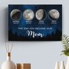 The Night The Stars Brought Us To You - Family Personalized Custom Horizontal Canvas - Mother's Day, Gift For Mom, Grandma