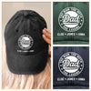 All Hail The Original Legend - Family Personalized Custom Vintage Washed Denim Baseball Cap - Father's Day, Gift For Dad, Grandpa