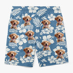 Custom Photo Aloha & Tail Wags - Dog & Cat Personalized Custom Tropical Hawaiian Aloha Men Beach Shorts - Summer Vacation Gift For Pet Owners, Pet Lovers