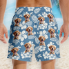 Custom Photo Aloha & Tail Wags - Dog & Cat Personalized Custom Tropical Hawaiian Aloha Men Beach Shorts - Summer Vacation Gift For Pet Owners, Pet Lovers