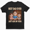 Proud Dad Of Awesome Kids - Family Personalized Custom Unisex T-shirt, Premium T-shirt, Hoodie - Father's Day, Gift For Dad, Grandpa