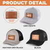 Team Daddy, No Substitutes - Family Personalized Custom Leather Patch Hat - Father's Day, Gift For Dad, Grandpa