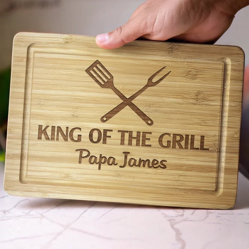 Where Taste Meets Tradition - Family Personalized Custom Engraved Wooden Cutting Board - Father's Day, Gift For Dad, Grandpa