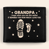 Carry This, And Carry Our Love With You Too - Family Personalized Custom Double-Sided Printed Leather Wallet - Father's Day, Gift For Dad, Grandpa