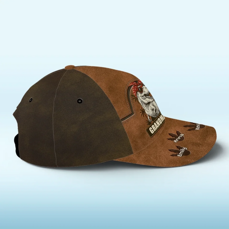 Roars Louder Than Her Grandkids - Family Personalized Custom Hat, All Over Print Classic Cap - Mother's Day, Gift For Mom, Grandma