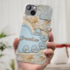 Tied Together By Love - Family Personalized Custom 3D Inflated Effect Printed Clear Phone Case - Mother's Day, Gift For Mom, Grandma
