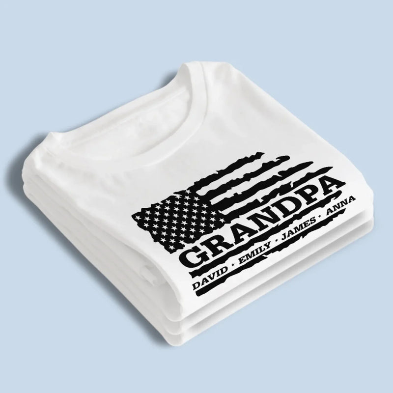 Proud To Be Grandpa - Family Personalized Custom Unisex T-shirt, Premium T-shirt, Hoodie - Father's Day, Gift For Dad, Grandpa