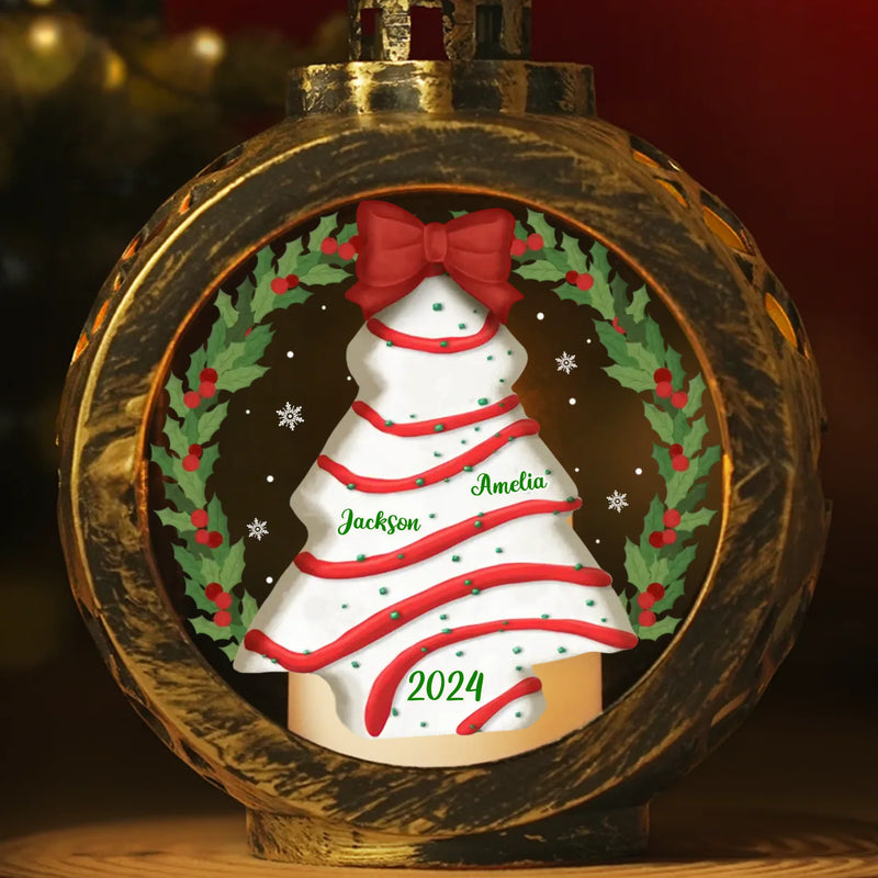 Creating Memories With The Ones I Love Most - Family Personalized Custom Candlelight Lantern Ornament - Christmas Gift For Family Members