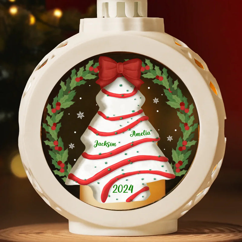 Creating Memories With The Ones I Love Most - Family Personalized Custom Candlelight Lantern Ornament - Christmas Gift For Family Members