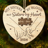 Our Hearts Tied Together - Bestie Personalized Custom Ornament - Wood Custom Shaped - Christmas Gift For Best Friends, BFF, Sisters