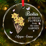 Custom Name Sisters Gifts - Personalized Glass Ornament