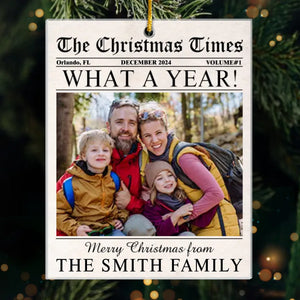 Custom Photo The Christmas Times - Family Personalized Custom Ornament - Acrylic Custom Shaped - Christmas Gift For Family Members