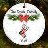 Let Your Christmas Stock Overflow With The Warmth And Joy Of Family - Family Personalized Custom 3D Inflated Effect Printed Ornament - Ceramic Round Shaped - Christmas Gift For Family Members