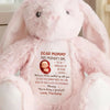 Just A Little Bump Full Of Big Love - Family Personalized Custom Easter Bunny Plush - Mother's Day, Baby Shower Gift, Gift For First Mom