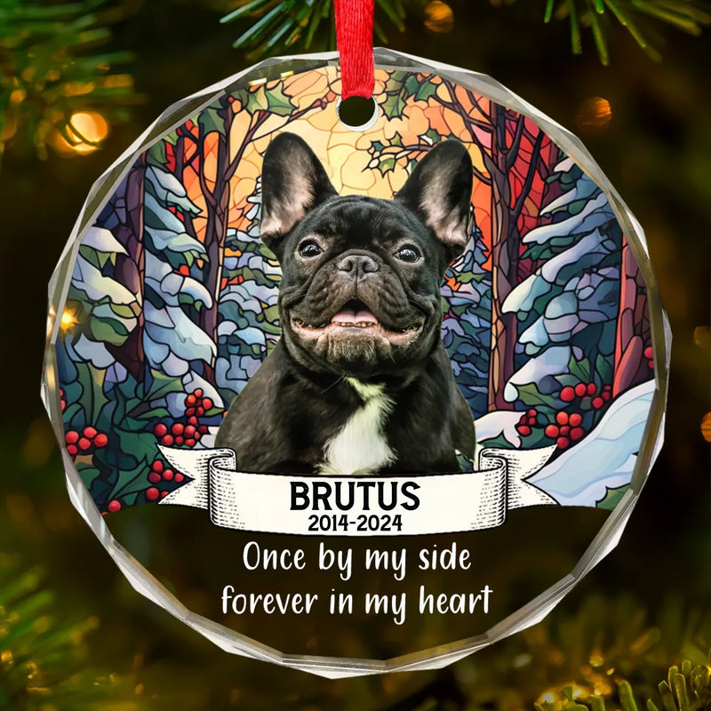 Custom Photo You Were More Than A Pet, You Were Family - Memorial Personalized Custom Circle Glass Ornament - Sympathy Gift, Christmas Gift For Pet Owners, Pet Lovers