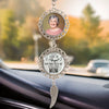 Custom Photo A Life Well Lived, A Love Well Shared - Memorial Personalized Custom Metal Car Hanging Ornament With Charm - Sympathy Gift For Family Members