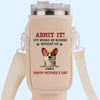 My Love Comes With Fur And A Tail Wag - Dog Personalized Custom Neoprene Water Bottle Carrier With Pocket - Mother's Day, Gift For Pet Owners, Pet Lovers