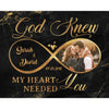 Two Heads, One Heart - Printable Digital File, Digital PNG Download - Custom Photo Couple Personalized Horizontal File - Gift For Husband Wife, Anniversary