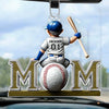 Proud Baseball Mom - Family Personalized Custom Car Ornament - Acrylic Custom Shaped - Mother's Day, House Warming Gift For Mom, Sport Lovers, Sport Players