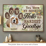 Custom Photo Leaving Pawprints On Our Hearts  - Memorial Personalized Custom Horizontal Poster - Sympathy Gift For Pet Owners, Pet Lovers