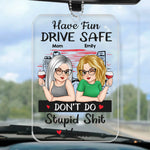 Keep Calm And Drive Safely - Family Personalized Custom Car Ornament - Acrylic Custom Shaped - Gift For Daughter, Son