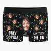 Custom Photo Bring Joy To His Regular Routine With Something Fun - Funny Personalized Custom Boxer Briefs, Men's Boxers - Christmas Gift For Boyfriend, Husband, Anniversary