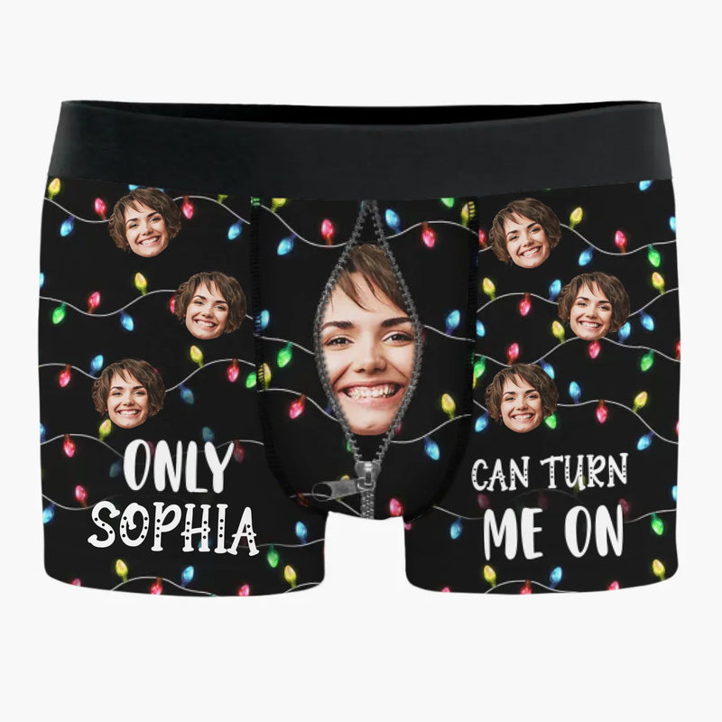 Custom Photo Bring Joy To His Regular Routine With Something Fun - Funny Personalized Custom Boxer Briefs, Men's Boxers - Christmas Gift For Boyfriend, Husband, Anniversary
