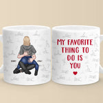 Two Hearts In Love Need No Words - Couple Personalized Custom Mug - Gift For Husband Wife, Anniversary