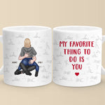 Two Hearts In Love Need No Words - Couple Personalized Custom Mug - Gift For Husband Wife, Anniversary