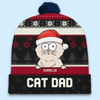 Celebrating Christmas With Our Furry Family Members - Dog & Cat Personalized Custom Christmas Beanie Hat - Christmas Gift For Pet Owners, Pet Lovers
