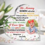 Custom Photo Let Your Love Shine Through Every Glance - Family Personalized Custom Heart Shaped Acrylic Plaque - Mother's Day, Baby Shower Gift, Gift For Mom, Grandma, New Moms