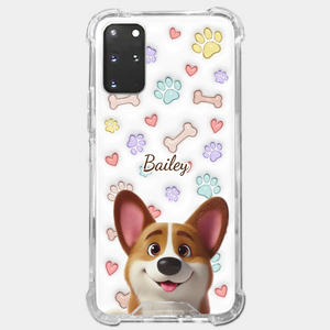 Four Paws, One Heart - Dog Personalized Custom 3D Inflated Effect Printed Clear Phone Case - Gift For Pet Owners, Pet Lovers