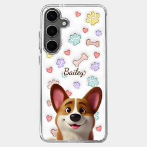 Four Paws, One Heart - Dog Personalized Custom 3D Inflated Effect Printed Clear Phone Case - Gift For Pet Owners, Pet Lovers