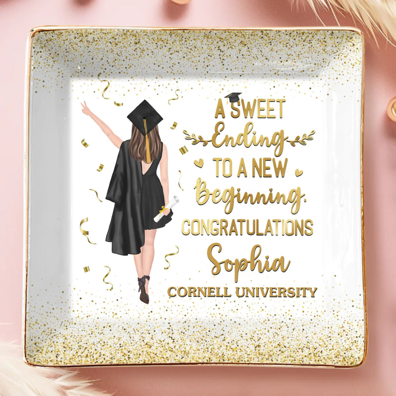 A Golden Future Begins Today - Family Personalized Custom Full-Print Jewelry Dish - Graduation Gift For Family Members, Siblings, Brothers, Sisters