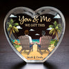 Happiness Is Being Together - Couple Personalized Custom 3D Crystal Heart Shaped - Gift For Husband Wife, Anniversary