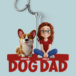 Life Is Better With A Dog - Dog Personalized Custom Shaped Acrylic Keychain - Gift For Pet Owners, Pet Lovers