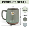 Let Your Soul Bloom Where It's Nourished - Family Personalized Custom Printed Stoneware 12oz Mug - Gift For Yourself, Best Friends, Siblings, Family Members