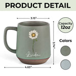 Let Your Soul Bloom Where It's Nourished - Family Personalized Custom Printed Stoneware 12oz Mug - Gift For Yourself, Best Friends, Siblings, Family Members