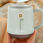 Let Your Soul Bloom Where It's Nourished - Family Personalized Custom Printed Stoneware 12oz Mug - Gift For Yourself, Best Friends, Siblings, Family Members