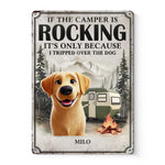 Welcome To Camp Wagging Tails - Dog Personalized Custom Home Decor Metal Sign - House Warming Gift For Dog Lovers, Campers