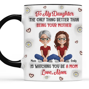 The Joys Of Motherhood - Family Personalized Custom 3D Inflated Effect Printed Accent Mug - Mother's Day, Gift For Mom, Daughter