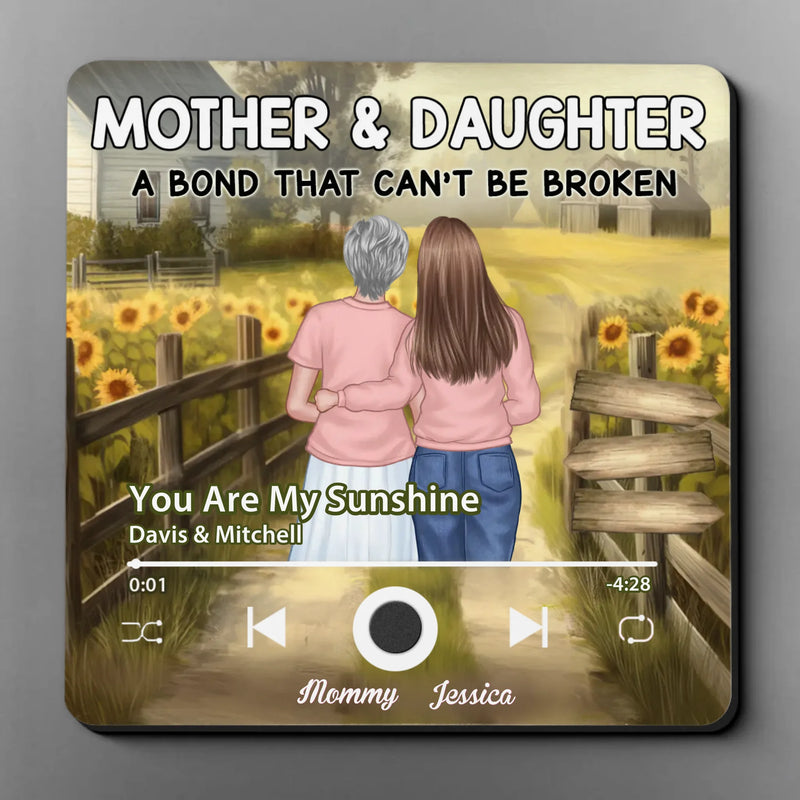 Our Souls Are Forever Entwined - Family Personalized Custom Music Fridge Magnet That Can Play Songs - Mother's Day Gift For Mom, Daughter