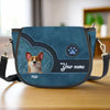 Paws And Reflect Love - Dog Personalized Custom Leather Saddle Bag - Gift For Pet Owners, Pet Lovers