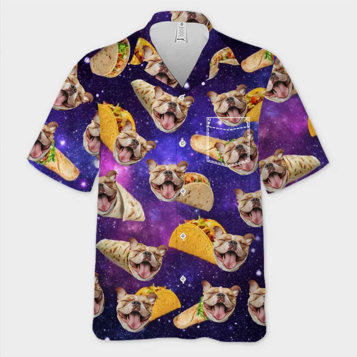 Custom Photo Just A Taco Dog With Dreams - Dog & Cat Personalized Custom Unisex Tropical Hawaiian Aloha Shirt - Summer Vacation Gift, Gift For Pet Owners, Pet Lovers, Travel Lovers