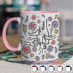 Blooming Together, Held Forever - Family Personalized Custom 3D Inflated Effect Printed Accent Mug - Mother's Day, Gift For Mom, Grandma