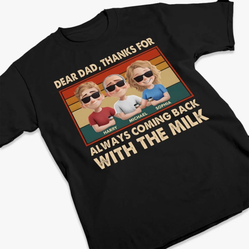 Thanks For Choosing Love And Lactose - Family Personalized Custom Unisex T-shirt, Premium T-shirt, Hoodie - Father's Day, Gift For Dad, Grandpa