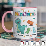 Roaring Love From Mom - Family Personalized Custom 3D Inflated Effect Printed Accent Mug - Mother's Day, Gift For Mom, Family