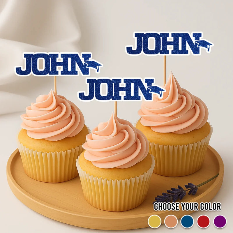 Graduation Never Tasted So Good - Family Personalized Custom Cake Toppers - Graduation Gift For Family Members, Siblings, Brothers, Sisters, Best Friends
