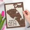 We're Following In Your Footsteps - Family Personalized Custom 2-Layered Wooden Plaque With Stand - Father's Day, Gift For Dad, Grandpa