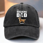 Best Dog Dad On Patrol - Dog Personalized Custom Vintage Washed Denim Baseball Cap - Father's Day,  Gift For Dad, Dog Lovers